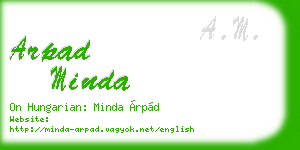 arpad minda business card
